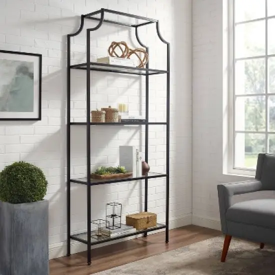 80" Aimee Glass Etagere Oil Rubbed Bronze - Crosley image {3}