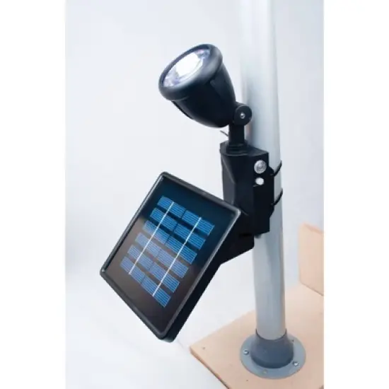 Maxsa Innovations Solar Powered LED Flag Light: Weather-Resistant Outdoor Solar Lighting, Black, Includes 1 LED Bulb image {2}