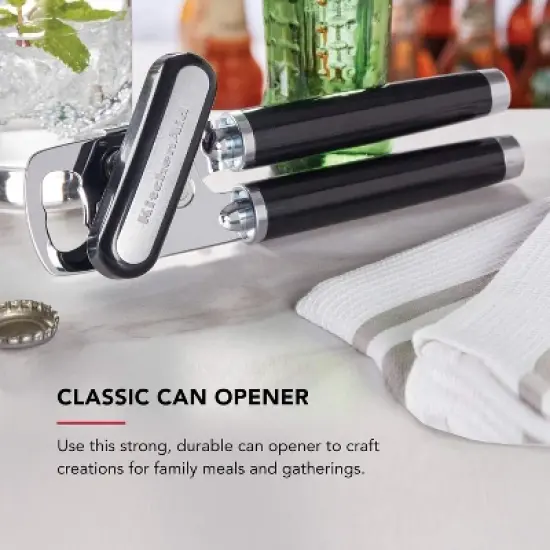 Multifunction Can Opener and Bottle Opener Easy to Use, Razor Sharp Stainless Steel Cutting Wheel, Soft Ergonomic Handles image {1}