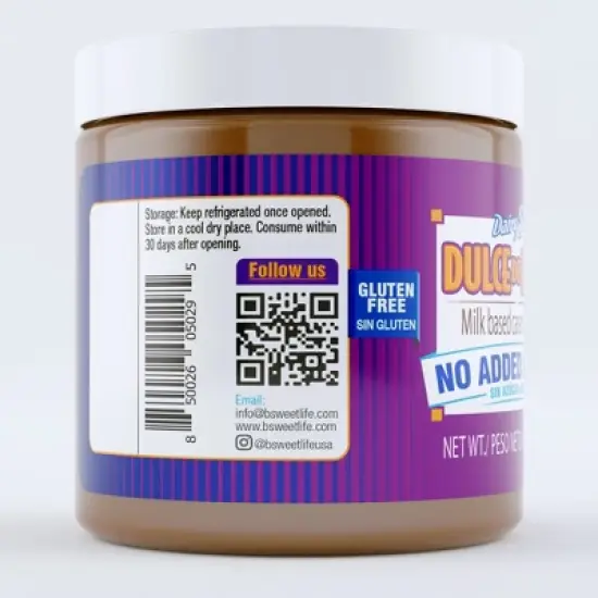 DairySky Dulce de Leche 10.5 Oz. - No Added Sugar Milk Caramel Spread image {10}