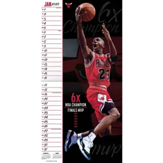 Michael Jordan NBA 2026 Michael Jordan 12"x12" Wall Calendar image {1}