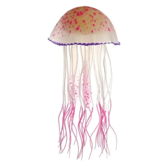 Unique Bargains Silicone Fish Tank Jellyfish Decoration with Suction Cup 3.2"x5.9" image {6}