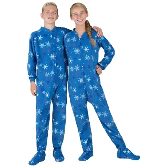 Footed Pajamas - Its A Snow Day Kids Fleece Onesie image {5}