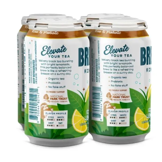 Brew Dr. Ice Tea Lemonade Kombucha - 4pk/12 fl oz image {3}