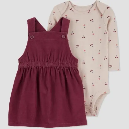 Carter's Just One You&reg;️ Baby Girls' Cherry Top & Skirtall Set - Purple image {5}