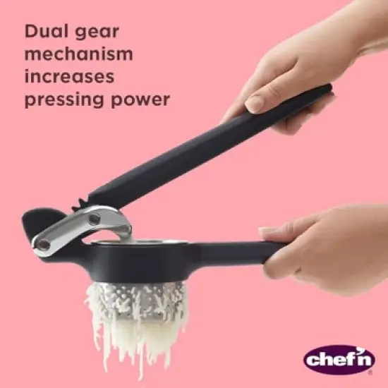 Chef'n Potato Ricer and Vegetable Ricer, Heavy Duty Press and Mash Kitchen Tool, Black image {2}