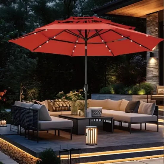 Captiva Designs 10ft Vented Patio Umbrella with 8 Sturdy Ribs for Garden, Poolside & Lawn image {19}