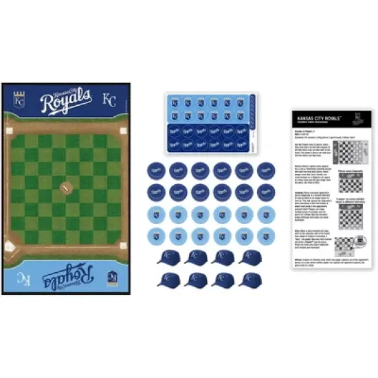 MasterPieces Officially licensed MLB Kansas City Royals Checkers Board Game for Families and Kids ages 6 and Up image {2}