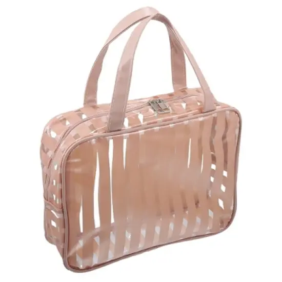 Unique Bargains Large Capacity PVC Clear Zipper Makeup Bag Organizers 1 Pc image {9}