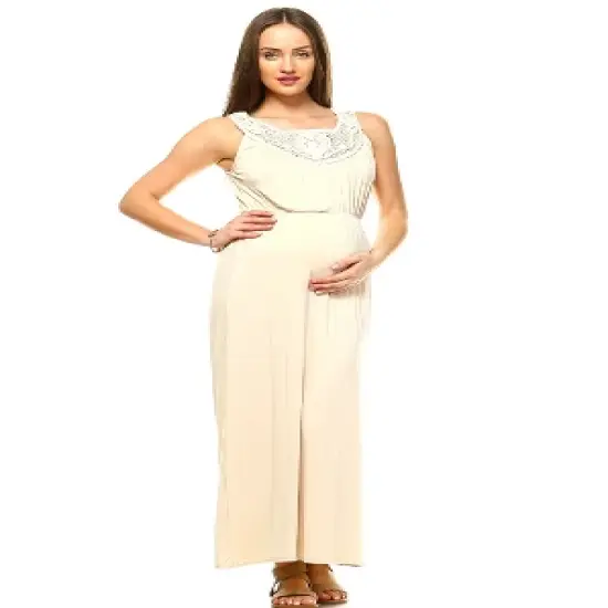 Maternity Kadyn Maxi Dress - White Mark image {5}