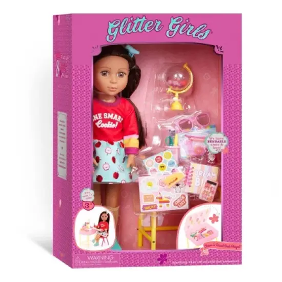 Glitter Girls 14" Doll and Accessories Alessa & School Desk Playset image {11}
