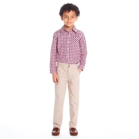 Andy & Evan Kids Red Gingham Button Down Shirt, Size 7Y image {4}