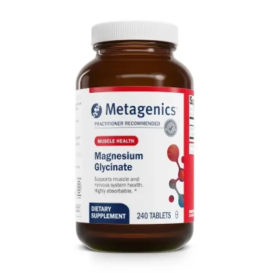 Metagenics Magnesium Glycinate, Highly Absorbable, Sleep, Stress, Muscle, Bone, Heart & Nerve Support, Gluten-Free, Non-GMO, Vegetarian, 240 Tablets image {8}