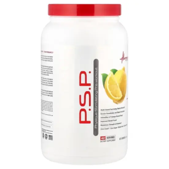 Metabolic Nutrition P.S.P. Physique Stimulating PreWorkout 672g Zero Sugar Caffeine Free (Lemonade) image {3}