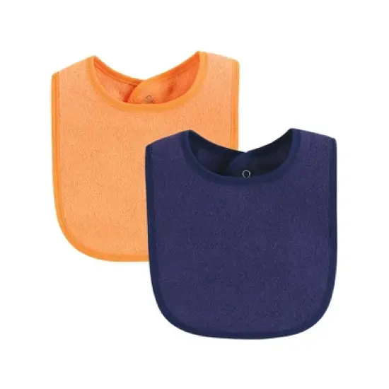 Hudson Baby Infant Boy Drooler Bib with Waterproof Lining, Blue Orange, One Size image {4}