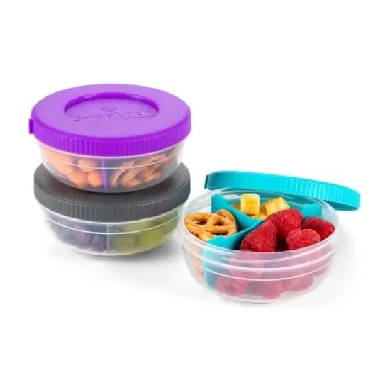SnapLock Snack Stack Food Storage Container - Clear - 3pk image {3}