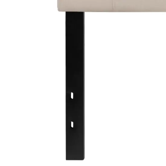 Flash Furniture Bedford Tufted Upholstered Queen Size Headboard in Beige Fabric image {6}