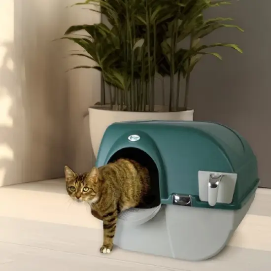 Omega Paw Roll 'n Clean Plastic Indoor Outdoor Automatic Self Cleaning Litter Box image {5}