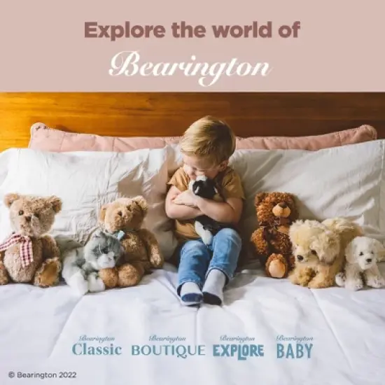 Bearington Lil Kipper Plush Teddy Bear: Classic Hand-Sewn 11.5" Light Brown Stuffed Bear image {7}