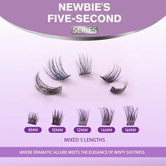 VEYESBEAUTY Luxebold Lash Clusters Eyelash Extensions Thin & Invisible Band DIY Individual False Eyelashes Dramatic Lash Tray 8-16mm Mixed Length image {5}