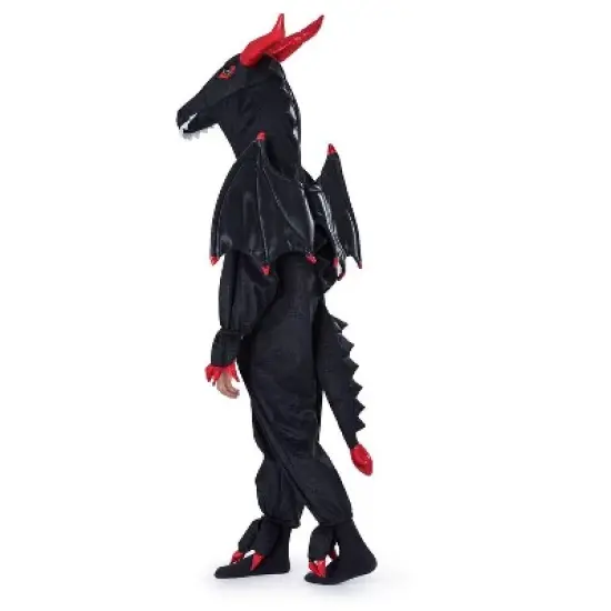Dress Up America Black Dragon Costume for Kids image {1}