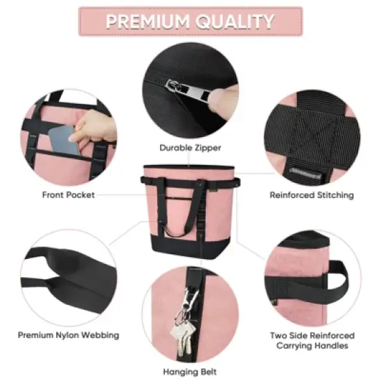 HOMLUX Large Leakproof Coolers Soft Tote Bags, Collapsible, Insulated, Gray image {5}