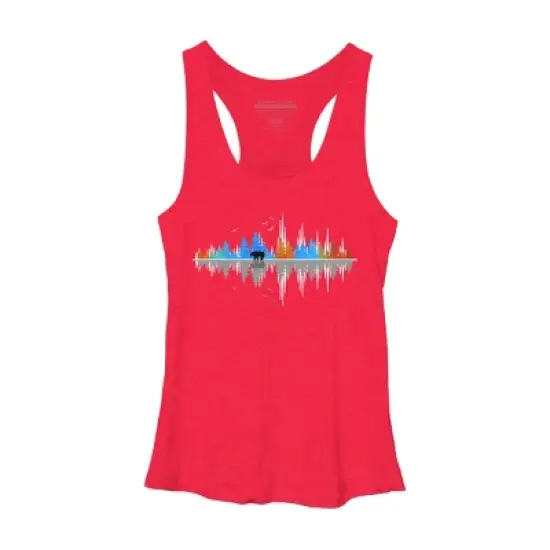 Women's Design By Humans Sounds of Nature Color Tree Notes By NomAdartStudio Racerback Tank Top image {3}