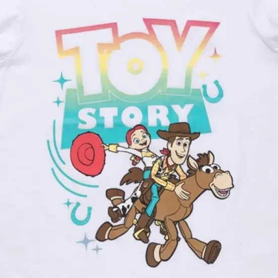 Disney Pixar Toy Story Woody Buzz Lightyear Forky Girls 3 Pack Graphic T-Shirts Toddler image {4}