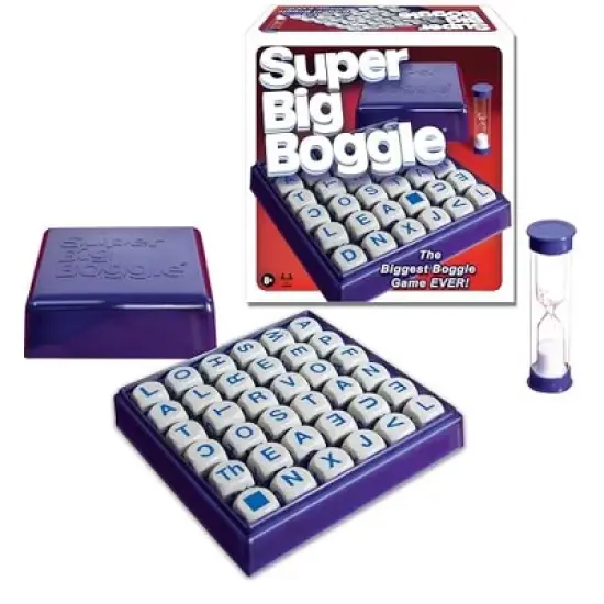 Winning Moves Games USA Board Game &ndash; Super Big Boggle, 6x6 Grid, 36 Letter Cubes, 4-min Timer, 2+ Players, Ages 8+, Biggest Boggle Ever image {2}