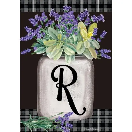 Briarwood Lane Everyday Garden Flag 12x18 For Outdoor Farmhouse Monogram Letter R Garden Flag Flags For Outside image {2}