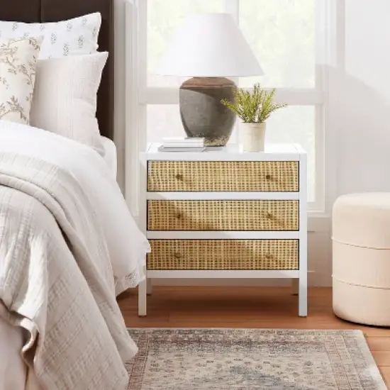 Springville 3 Drawer Nightstand White - Threshold&trade; designed with Studio McGee image {1}