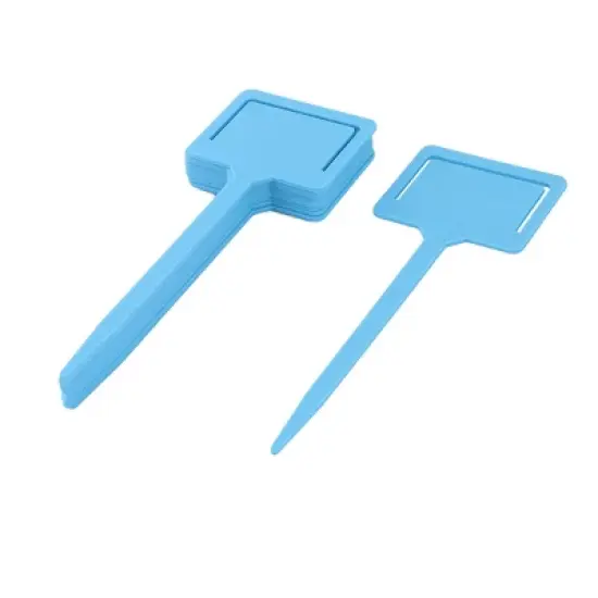 Unique Bargains Garden Plastic Rectangle Head Plant Flower Name Marking Tag Label 10 Pcs image {4}