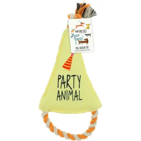 Pavilion Gift Company - Party Animal - Canvas Dog Toy on a Rope - Pet Toy image {6}