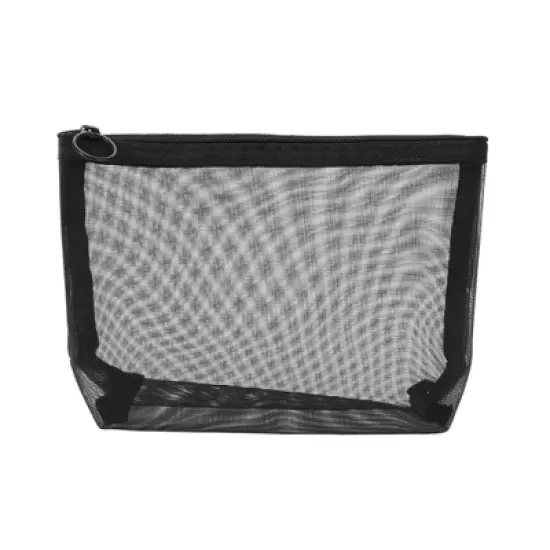 Unique Bargains Lightweight Triangle Makeup Bag Black 1 Pc image {4}