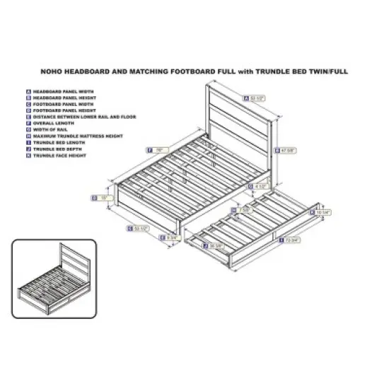 Noho Bed with Footboard and Twin Trundle - AFI image {6}