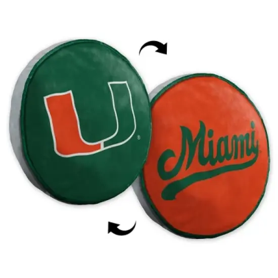 NCAA Miami Hurricanes 15" Circular Cloud Pillow image {3}