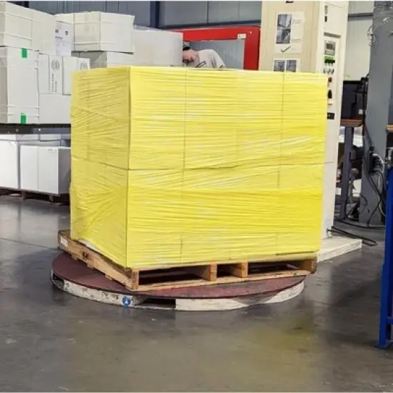 PSBM 4 Rolls Tinted Yellow Hand Pallet Stretch Wrap, 18 in. x 1500 Ft. x 47 Gauge image {5}