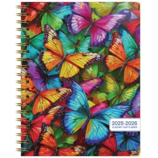 Global Printed Products Hardcover AY 2025-2026 Fashion Planner - 8.5"x11" (Colorful Butterflies) image {7}