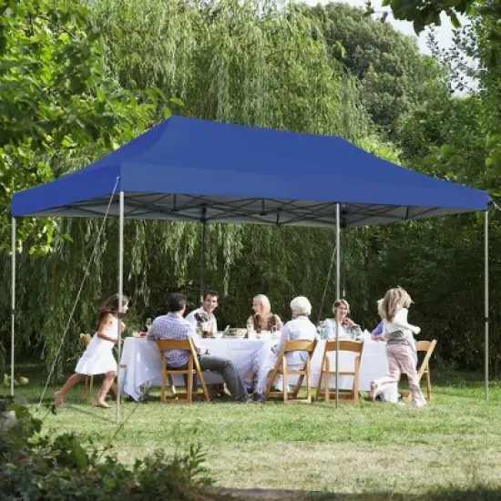Costway 10'x20' Pop up Canopy Tent Folding Heavy Duty Sun Shelter Adjustable W/Bag image {3}
