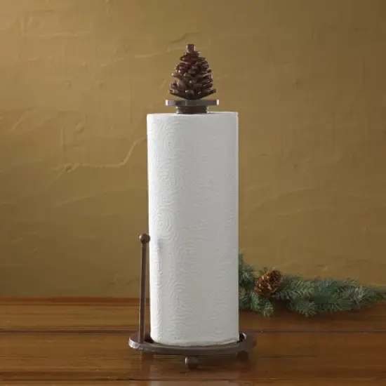 Park Designs Pinecone Paper Towel Holder image {1}