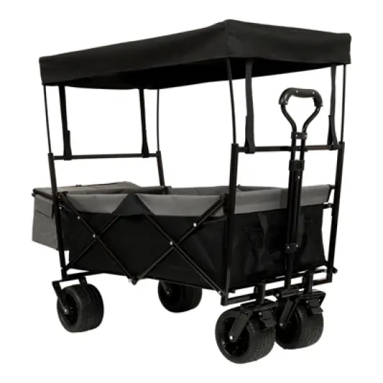 RISOKEYS Foldable Utility Cart,with Canopy & Mosquito Net,480Lbs Capacity with 7x4 All-Terrain Wheels,Adjustable Handle for Camping,Beach image {12}