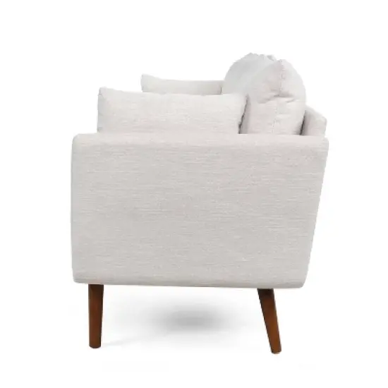 Feichko Contemporary Fabric Pillow Back 3 Seater Sofa - Christopher Knight Home image {3}