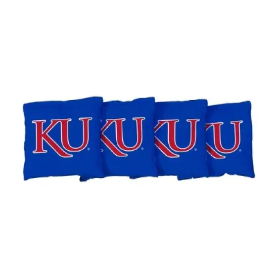 NCAA Kansas Jayhawks Corn-Filled Cornhole Bags Royal Blue - 4pk image {1}
