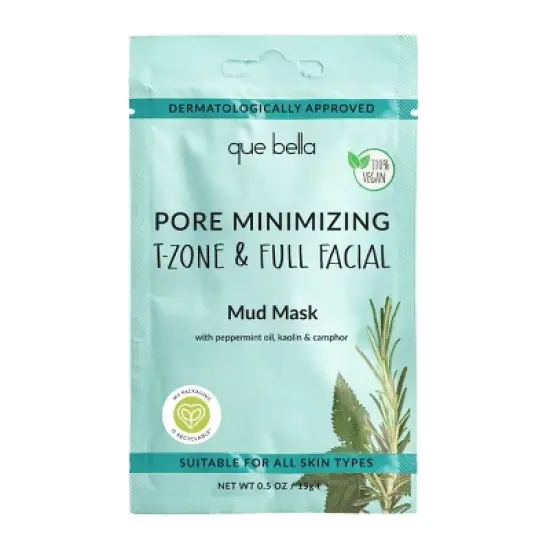 Que Bella Pore Minimizing Mud Mask - 0.5oz image {6}