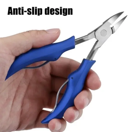 Unique Bargains Toe Nail Clippers Professional Nail Clipper Kit for Travel or Home Blue Stainless Steel image {4}