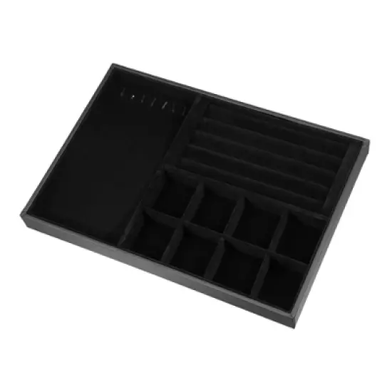 Unique Bargains 3 in 1 Jewelry Tray Stackable Tray Showcase for Rings Earrings Necklace Pendants 1 Pc image {6}