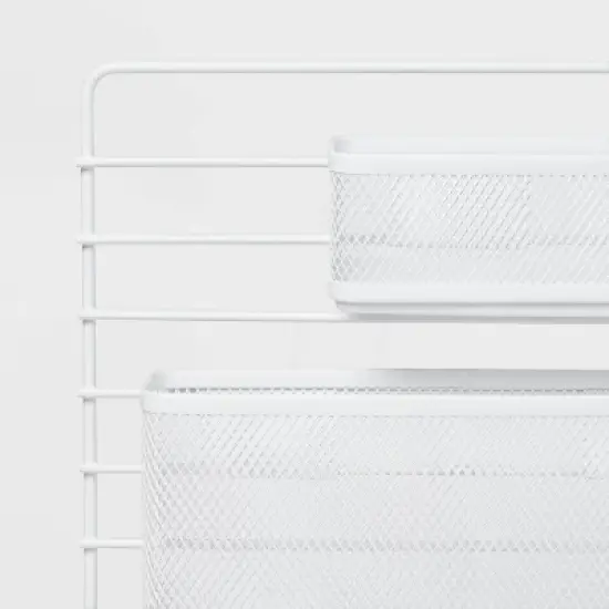 Mesh Wall Office Supply Organizer White - Brightroom&trade; image {2}