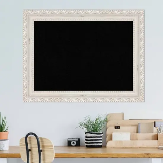 34"x26" Opera Wood Frame Black Cork Board Off-White - Amanti Art image {7}
