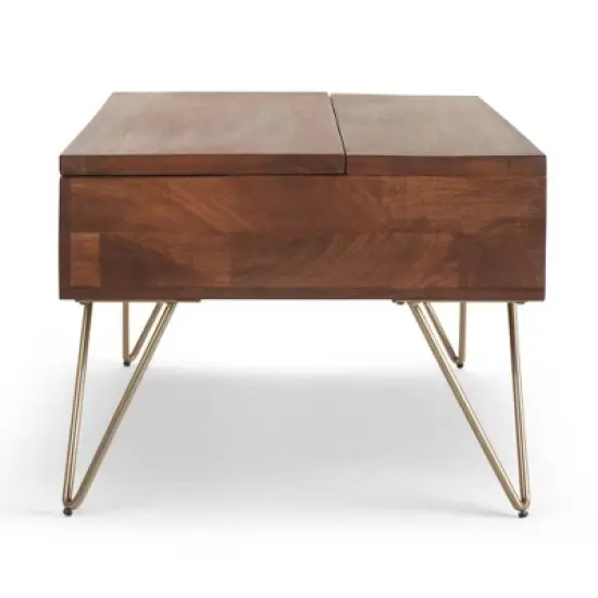Moreno Solid Mango Wood Lift Top Coffee Table - WyndenHall image {5}