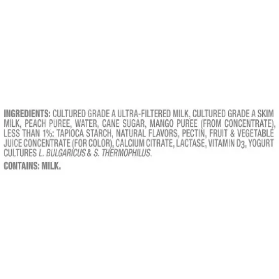 Too Good & Co. Kids' Peach & Mango Traditional Yogurt Pouches - 14oz/4ct image {4}